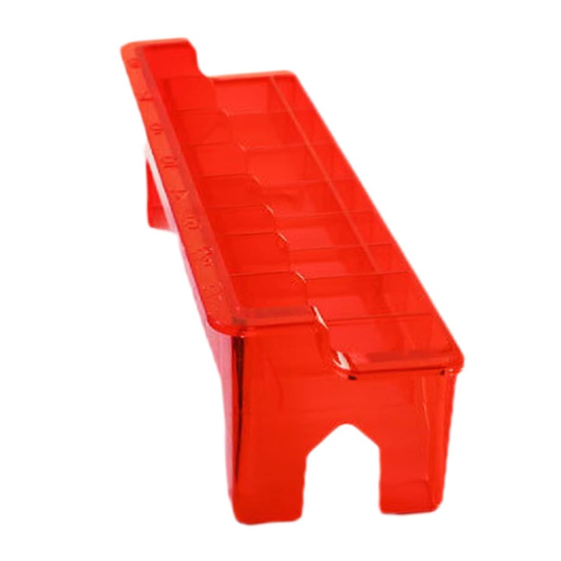 BIUDECO Hairdressing Tool Hair Clipper Comb Box Clipper Limiter Comb Holder Clipper Guard Holder Guide Comb Organizer Storage Protector Red Plastic Hairdresser Organizer Guide Comb 22×6.6cm Red
