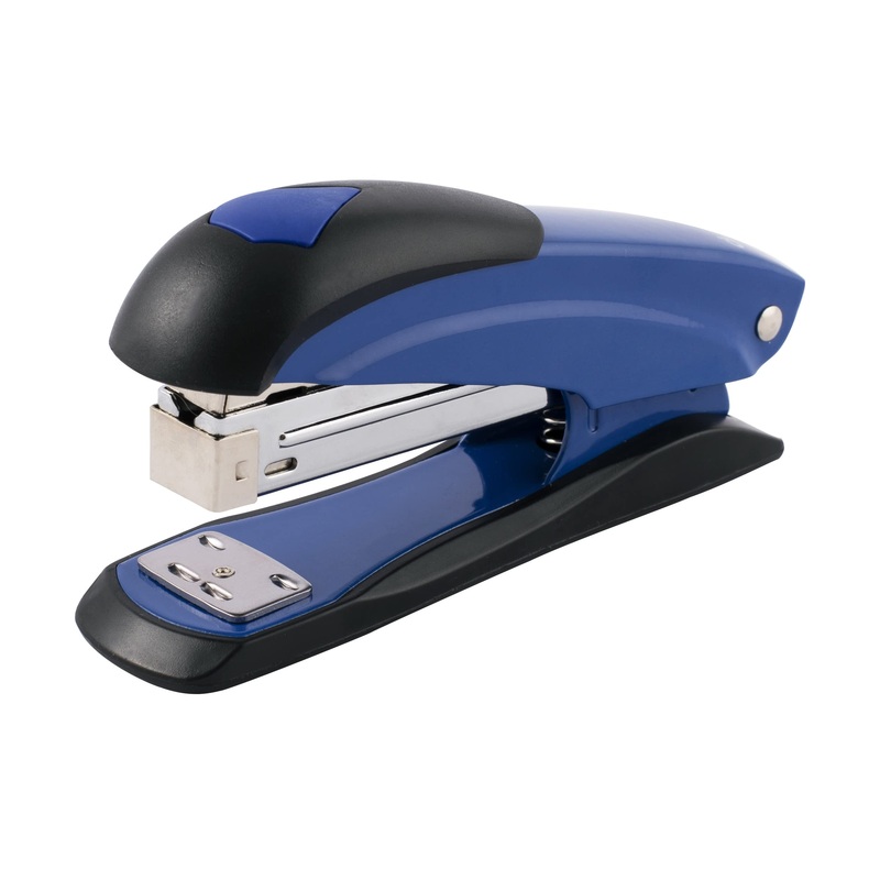 D.RECT 3019 metal stapler – metal stapler, office stapler, table stapler – stapler 30 sheets – stapler for office – stapler for the desk 104034, blue/black single pack