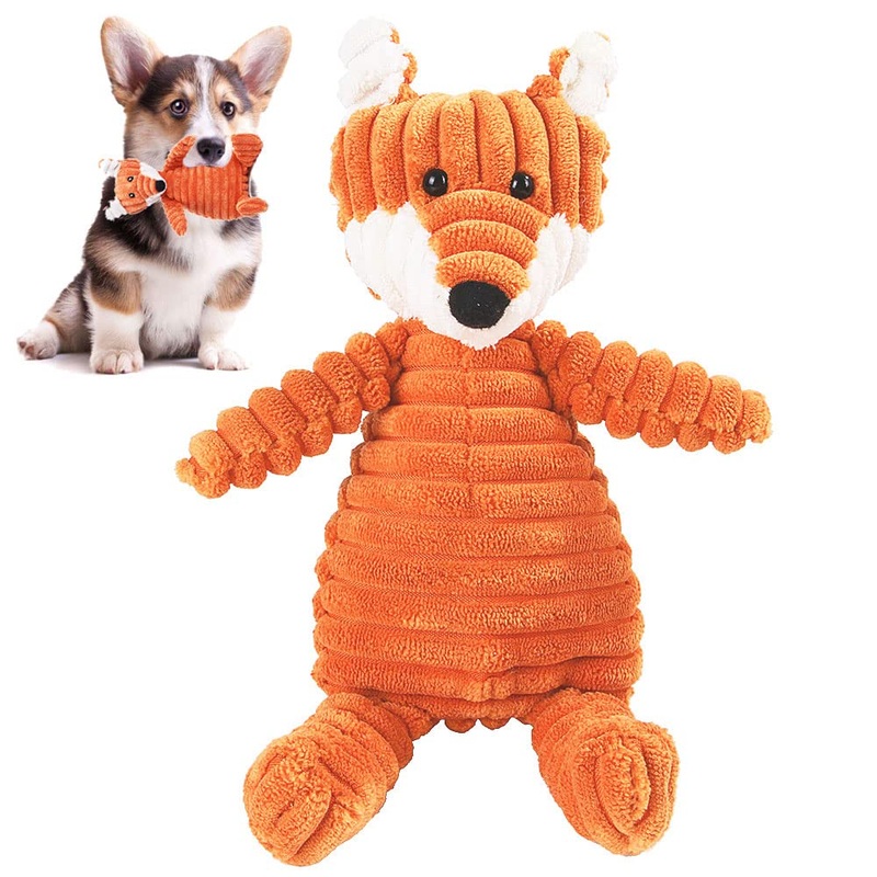Fox Dog Toy Squeaky Plush for Small Dogs, Puppy Toy, Plush Toy for Small Large Dogs