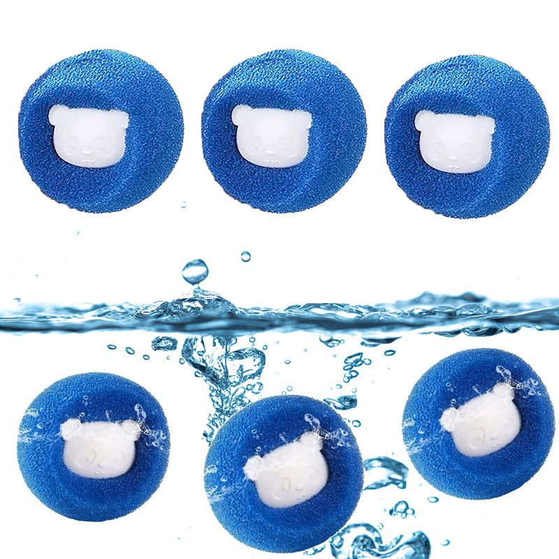 Gfamous Lint Balls for Washing Machine Pack of 6 Pet Hair Remover Washing Machine Hair Catcher for Washing Machine Hair Catcher Washing Machine Ball Reusable Pet Hair Remover