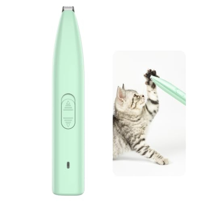 Lotvic Clipper Dog Paws Quiet, Clipper Dog Cat, Electric Pet Hair Trimmer, Dog Clipper Paw Trimmer for Dogs, Cats, Paws, Eyes, Face, Body, Green