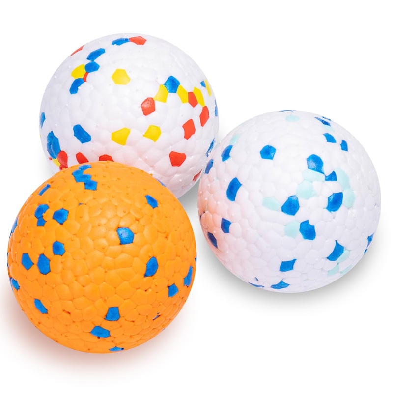 Nobleza Dog Ball Indestructible, Pack of 3 Dog Toy Balls, Durable Dog Toy Tennis Balls for Aggressive Chewers, Dog Ball for Large, Medium, Small Dogs and Puppies, Diameter 6.3 cm