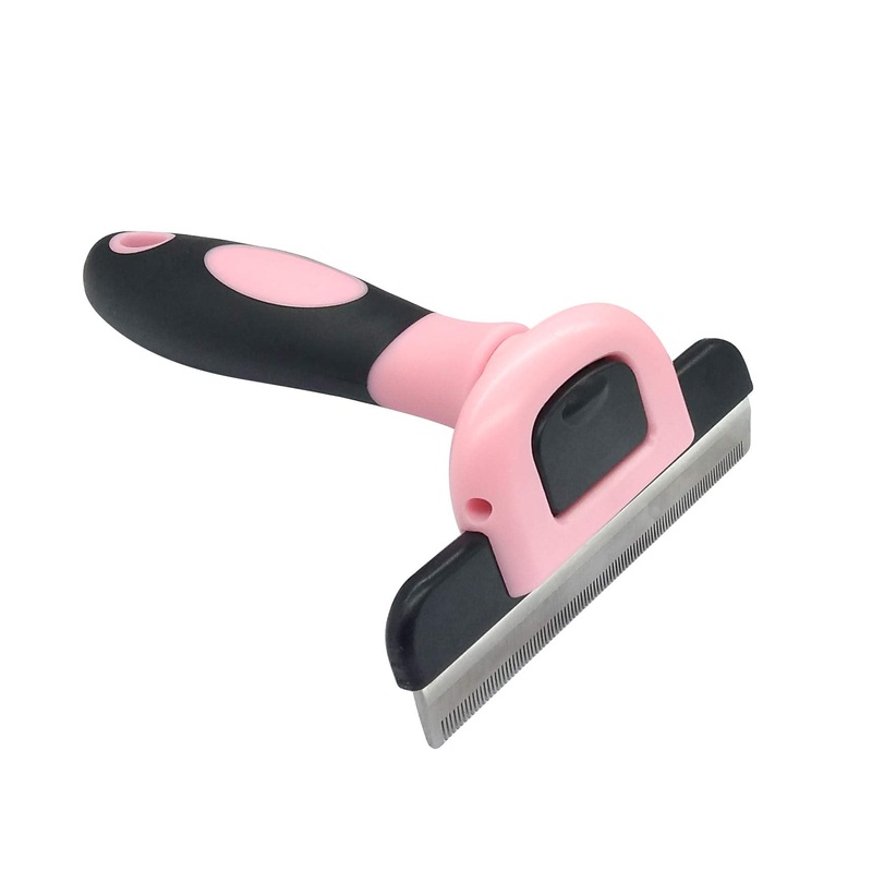 QiCheng&LYS The fur brush is suitable for cats and dogs to remove loose hair and hair. (Pink, 50mm)