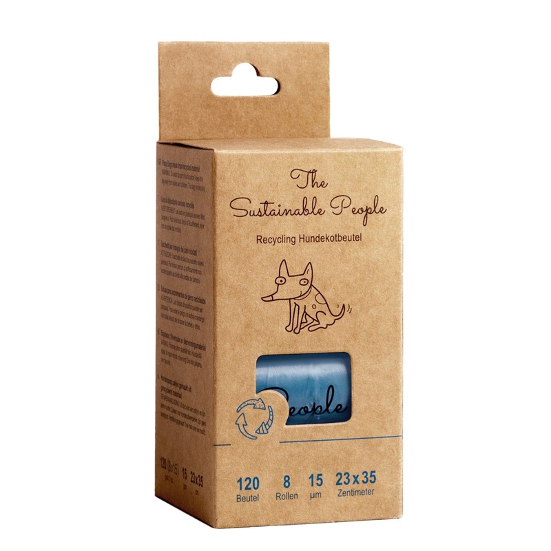 The Sustainable People TSP recycling dog waste bags – resource-saving made from at least 80% post-consumer recyclate (PE) – large, strong (15 m), leak-proof