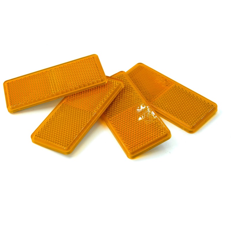 TXP:360 4x reflectors cat eyes rear reflectors | for gluing | Orange | rectangular