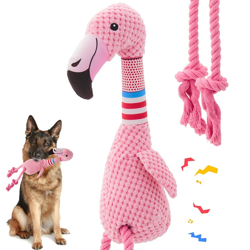 Yzmewael Dog Toy Puppy Toy Squeaky Toy for Dogs, Cuddly Toy Chew Toy Intelligence Dog Toys, Dog Toy Plush for Large Small Dogs and Puppies Pink