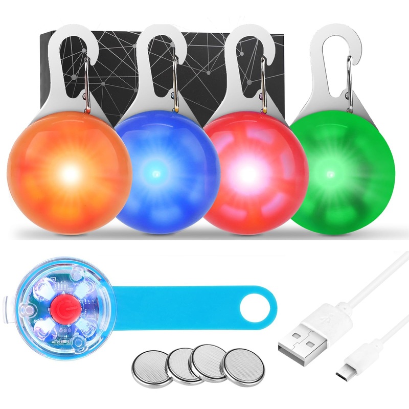AHJ 5pcs light collar dog safety flashing light LED clip-on light pendant pet with 3 flashing modes, flashing light school bag, safety light for dogs, cats, children, cyclists