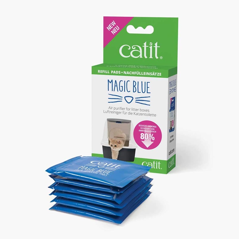 Catit Magic Blue, odor filter for cat toilets, refill pack of filter pads for 3 months, for the Magic Blue starter set, air purifier for cat toilet refill pads