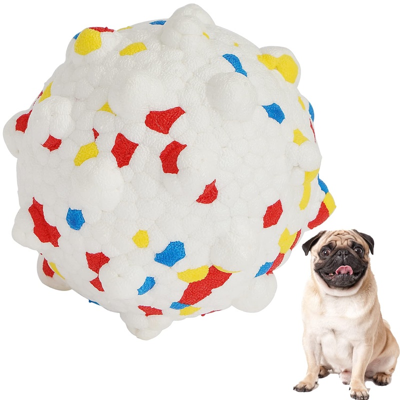 Dog Chew Toy for Puppy Indestructible Interactive Football Dog Toy Durable Toy for Small Dogs and Medium Chewers Multicolor