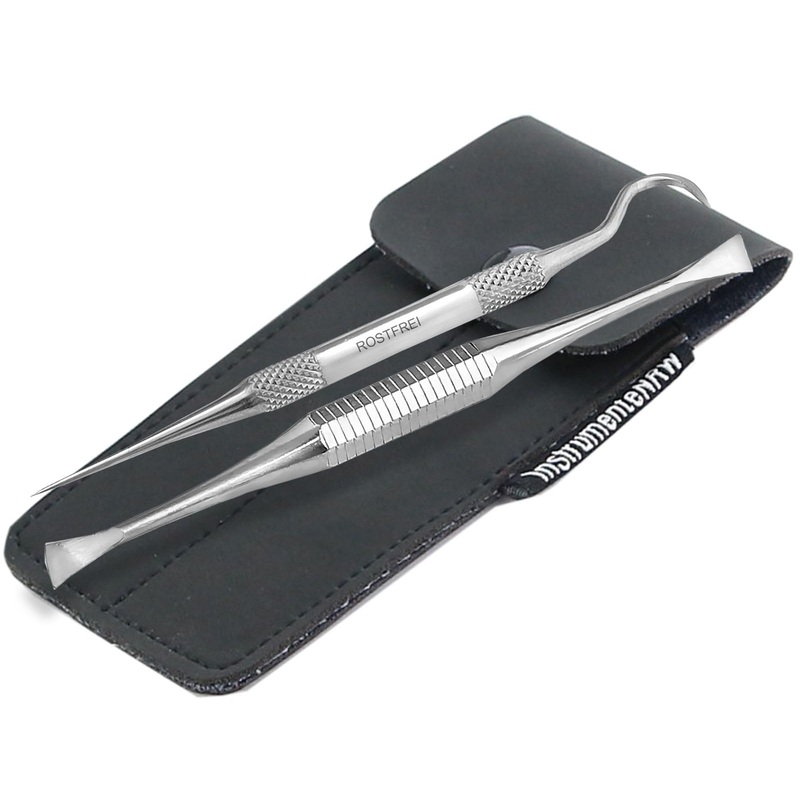 Dog Mini Tartar Scraper Tartar Remover Set with Case Toothpick Tooth Cleaner Pet Dental Care for Animals Made of Stainless Steel Also for cats or rabbits as teeth cleaning
