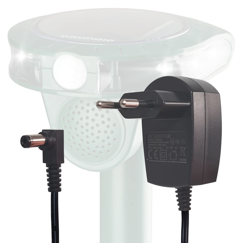 GRUNDIG ultrasonic solar animal repeller, cat deterrent, marten deterrent up to 8m range, motion detector, weatherproof IP44, NI-MH battery, frequency 13-60 kHz (1, charger)