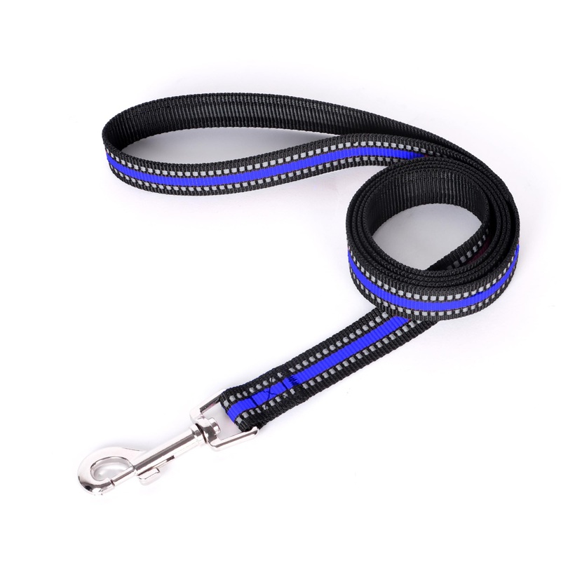 Lollanda towing leash for dogs, nylon dog leash, 1.2M training leash, reflective dog leash, training leash for small to medium-sized dogs (blue) blue