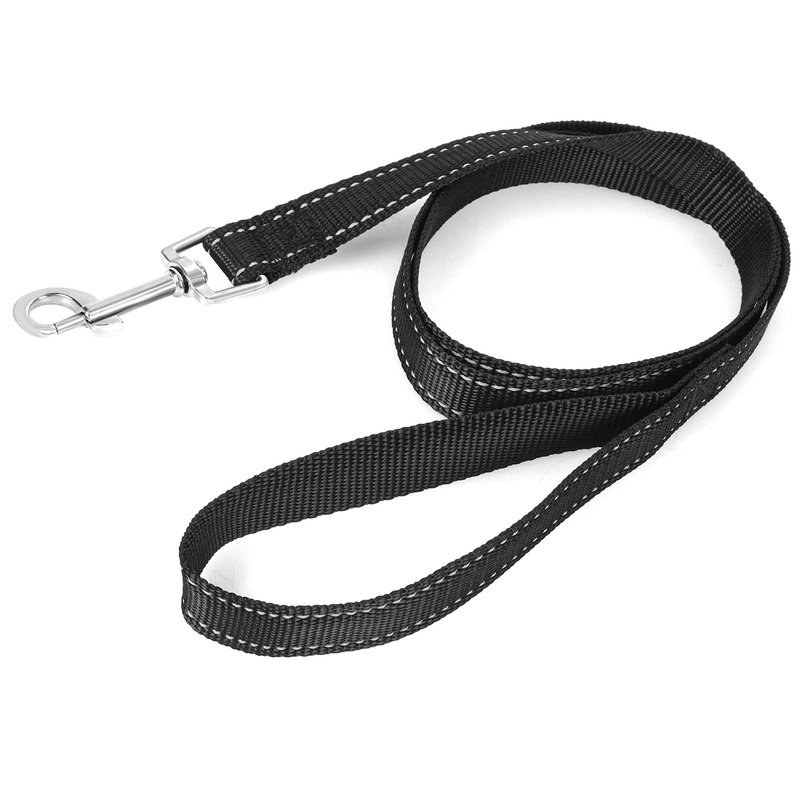 Molain Reflective Dog Leash 120 x 2.5cm Nylon Leash Heavy Duty Training Leash with Metal Clasps Leash for Puppies, Dog Training Leash for Small Medium Large Dogs Dog Accessories 2.5*120cm Black