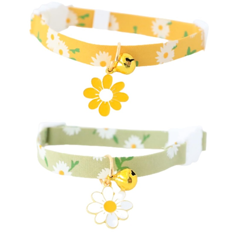 PLABBDPL Cat collars with bells, 2 pieces cat collars with bells, secure quick release cat collars, adjustable, suitable for all domestic cats