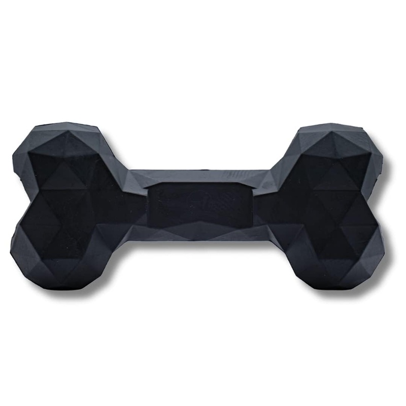 Chew toys for dogs Chewing bones indestructible: dog toys to combat boredom made of natural rubber for aggressive chewing – fillable, robust & good for dental care | Color: Black, Size: SS (1 pack)