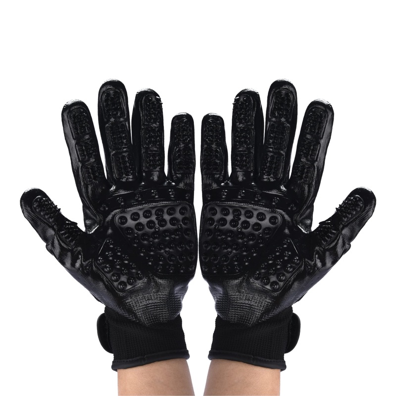 DDOXX Grooming Gloves for Pets – Set of 2 Hair Removal Gloves – Gloves for Animal Grooming & Hair Removal for Cats, Dogs and Horses – Detangling, Bathing and Massaging