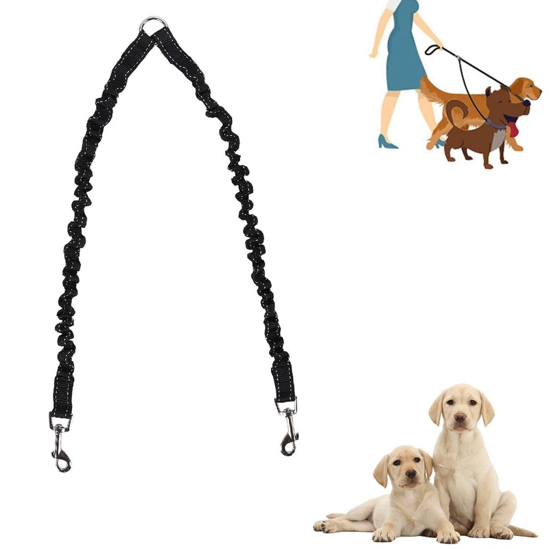 Exsbtay dog leash for 2 dogs, dog leash for large dogs, leash for 2 dogs, 360 rotating, splitter double leash for dogs for small, medium and large dogs, puppies, running training
