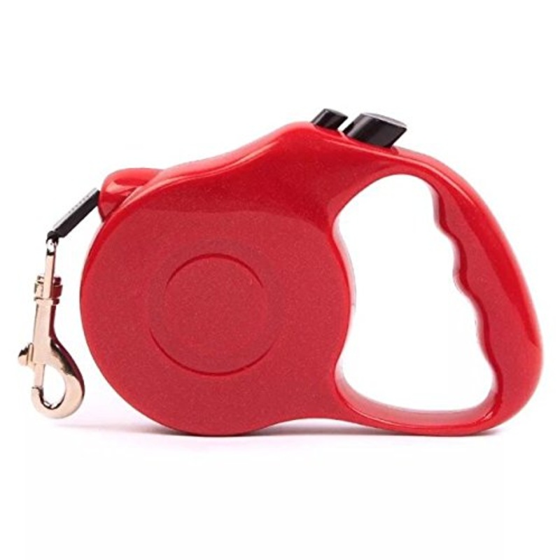 EXTENDED DOG BLEAD Retractable Dog/Puppy/CAT Auto Retract Lead/Leash 5M LONG 20KG (RED) Red