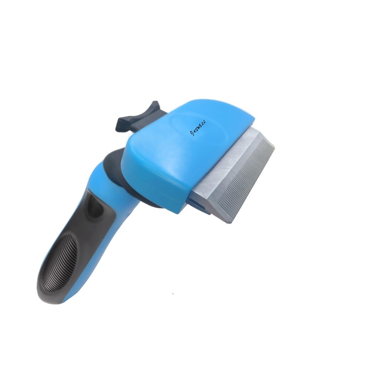 JASWELL Self-Cleaning Pet Hair Shedding Brush for Dogs and Cats Dog Grooming Tool Effectively Reduces Shedding by up to 95% Professional Deshedding Brush (Blue) Blue