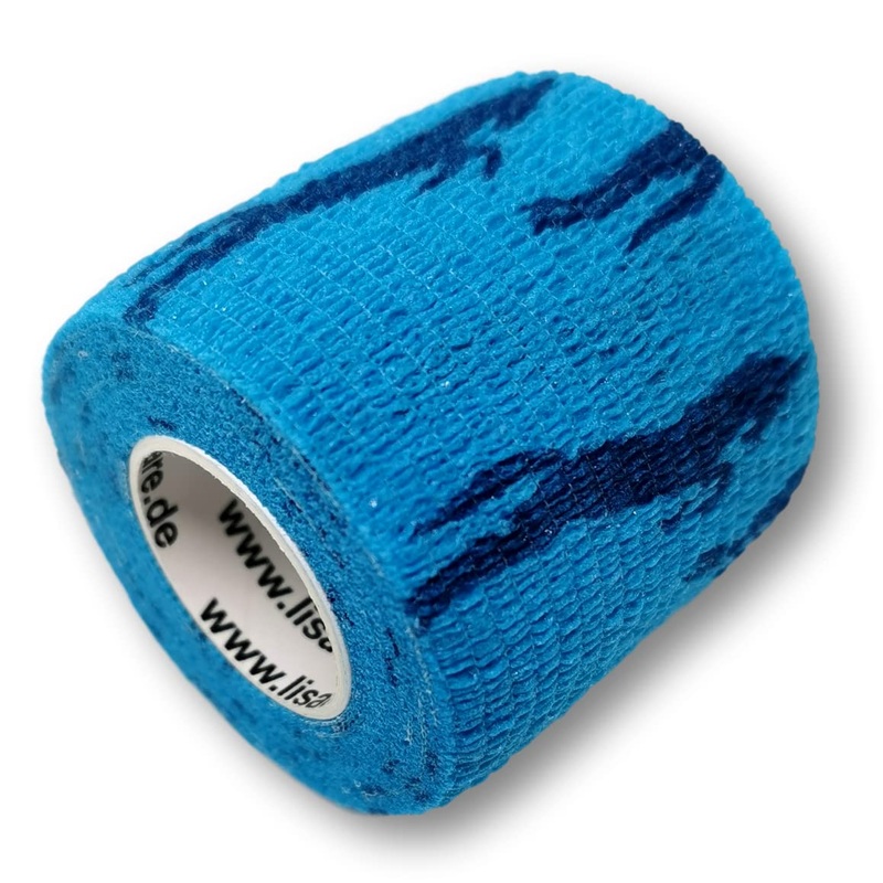 LisaCare horse bandages – 4 rolls 5cm wide – bandages for pets and horses – cohesive, self-adhesive, elastic – huge selection of colors and motifs (horse blue) horse blue set of 4