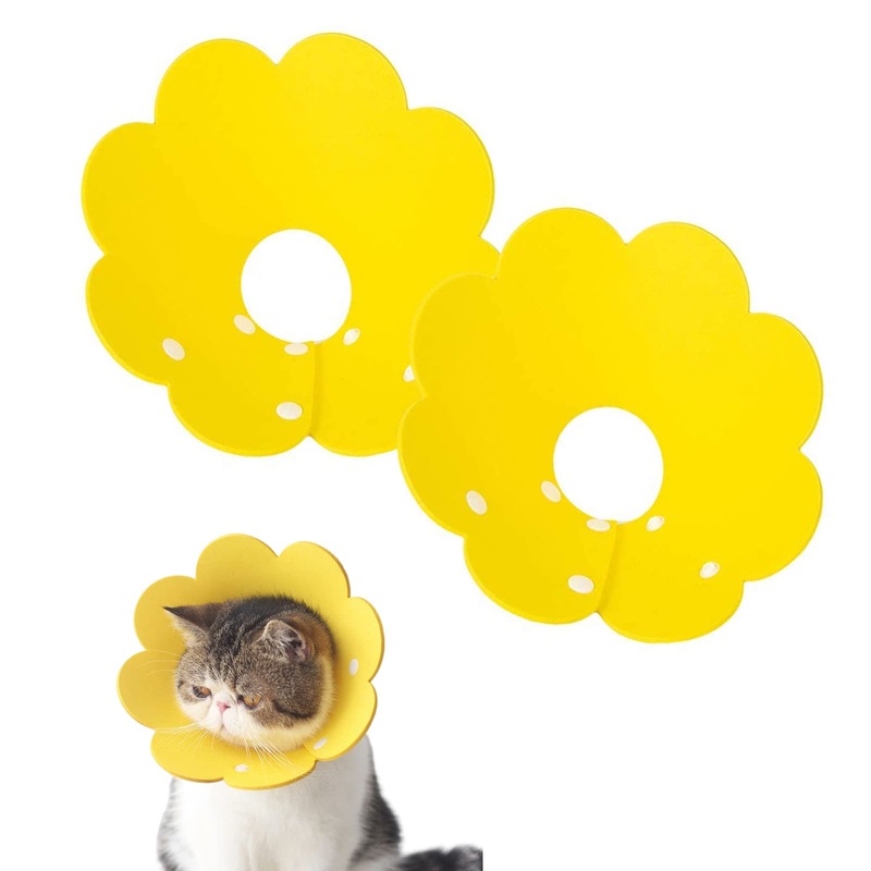 Pack of 2 protective collars, adjustable soft protective collars, cat pets, adjustable protective collars, pet protective collars, sponge protective collars, soft adjustable protective collars for pets
