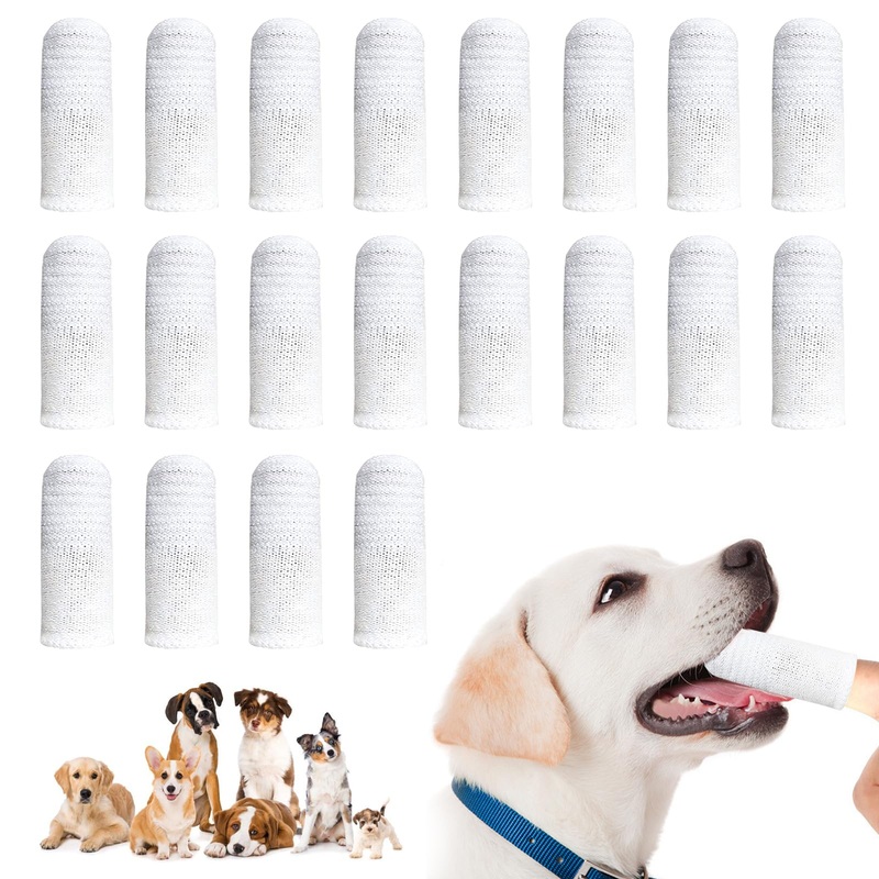 Pack of 20 dog toothbrush finger toothbrush, dog toothbrush for small dogs, pet finger toothbrush, dog finger toothbrush, cat toothbrush, anti-plaque finger toothbrush, dog dental care