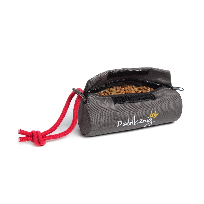 Rudelknig food bag for dogs – retrieving bag for dog training – robust food dummy for treats grey