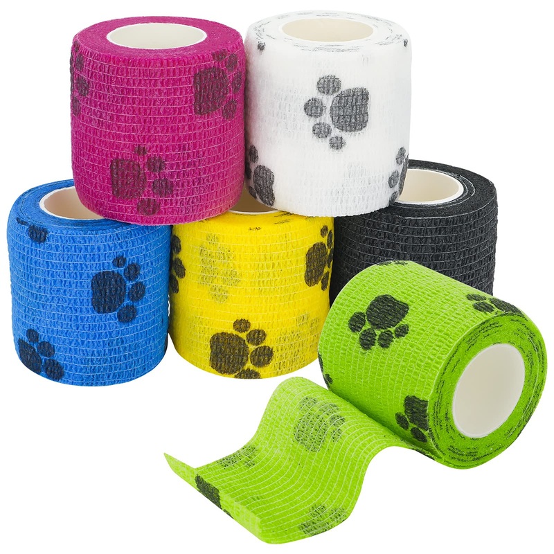 tonyg-p Self-adhesive bandage, cohesive bandage, elastic fixing bandage, self-adhesive for dog, horse, pet, finger, wrist, knee, ankle sprains and swelling, 5 cm x 4.5 m