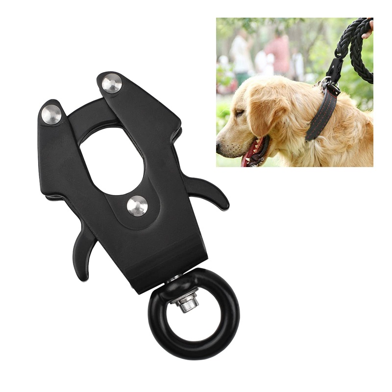 UFURMATE Frog Clip, Space Aluminum Lock, Heavy Duty Quick Release Buckle, Rust Resistant Dog Chain Buckle, Dog Leash Clasp Frog Clip, Replacement – 299kg Capacity, Black 15mm