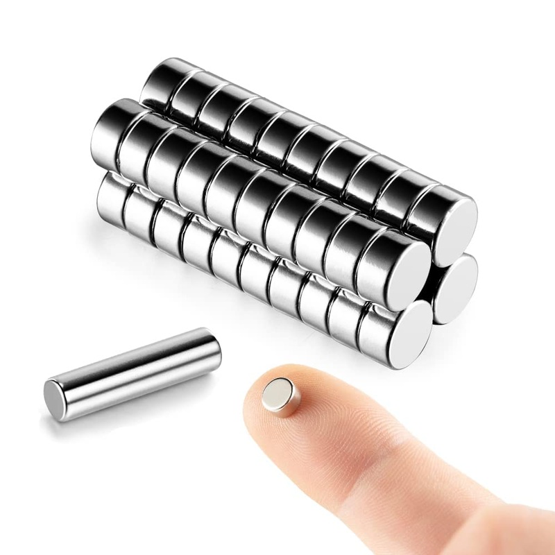 40 pieces 6×3 mm small magnets for crafts – MEALOS mini magnets small button magnets micro magnets neodymium magnets rare earth magnets – round fridge magnets also for miniatures, model making, crafts 6x3mm 40pcs