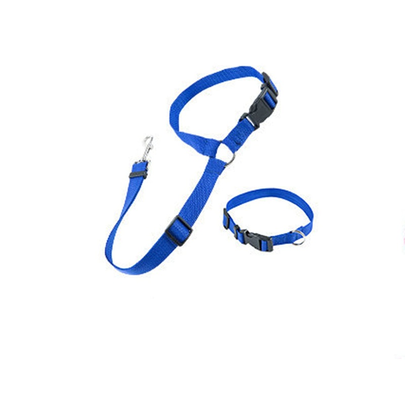 Dog seat beltDog car harness with adjustable elastic carabiner.