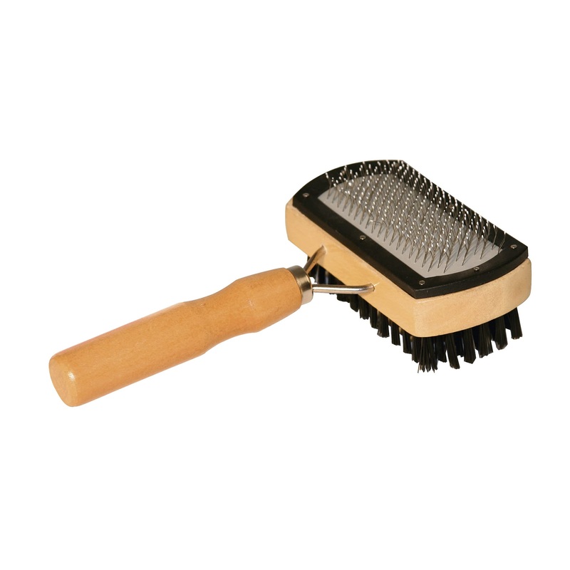 Kerbl slicker brush for dogs and cats (Basic Care slicker brush, double protective caps and bristles, grooming brush) 83270