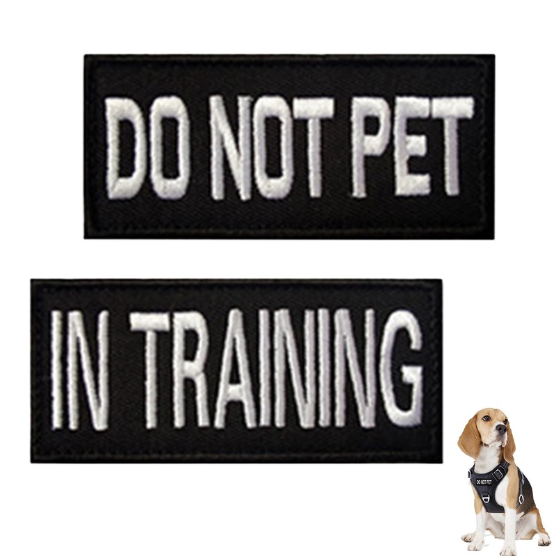 Pack of 2 removable patches, service dog patches, dog harness patch, name patch, harness patch, removable tactical, magic sticker for dog harness