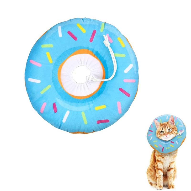 Voarge Pet Protective Collar, Adjustable Cat Recovery Collar, Anti Bite Safety Adjustable Protective Collar, for Pets Cats Dogs Puppies Kittens