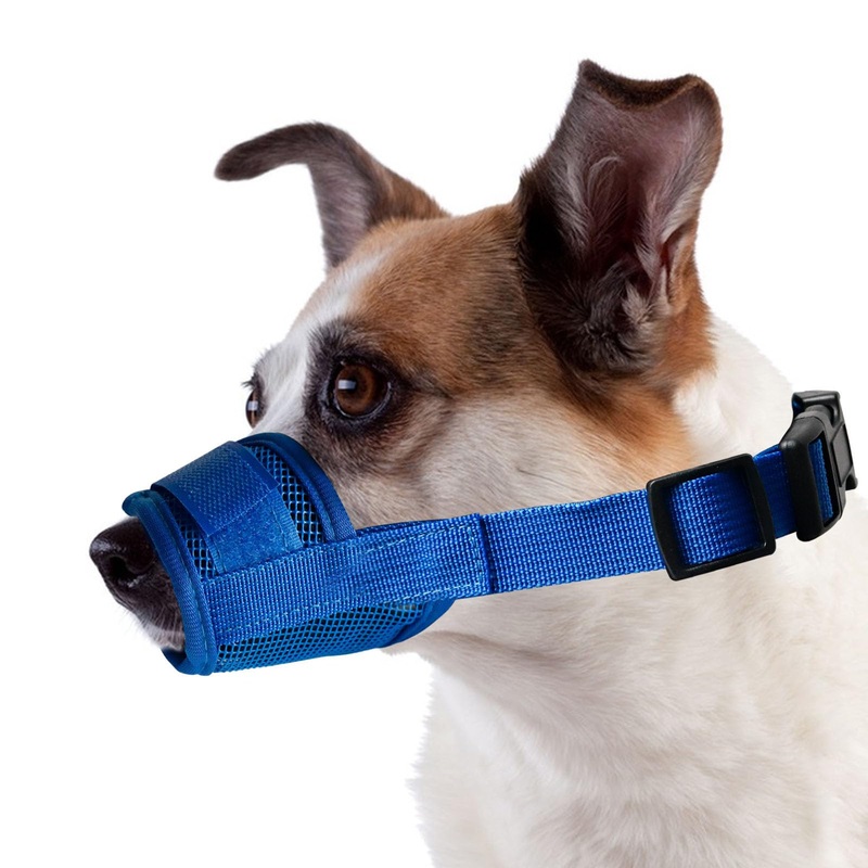 3PCS Dog Muzzle, Soft Mesh Muzzle Anti Biting Barking Chewing, Air Mesh Fabric Soft Dog Mouth Guard with Adjustable Straps & Buckle, No Bite Muzzle for Dogs, No Bark & No Chew