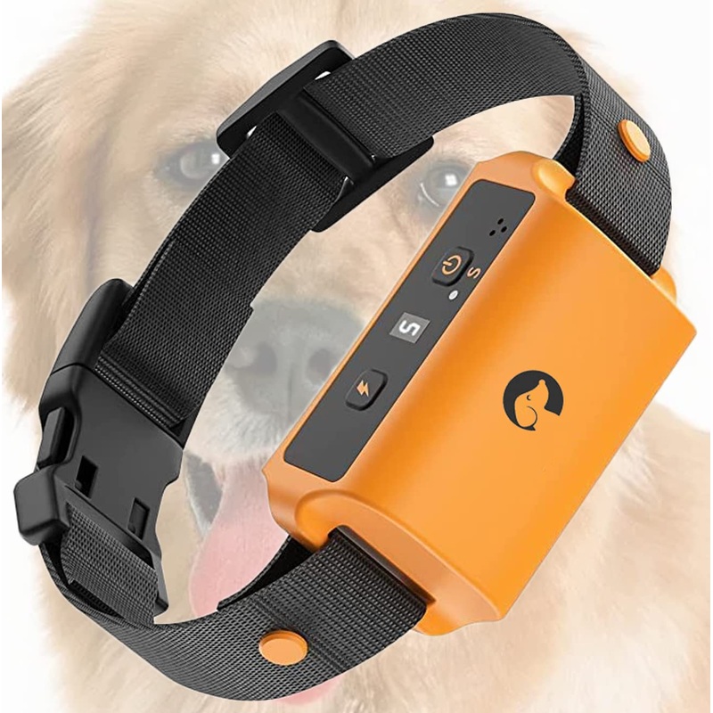 Bark Collar for Dogs, Anti Barking Training Collar with 3 Adjustable Sensitivity and 7 Intensity Beep Vibration for Small Medium Large Dogs Orange