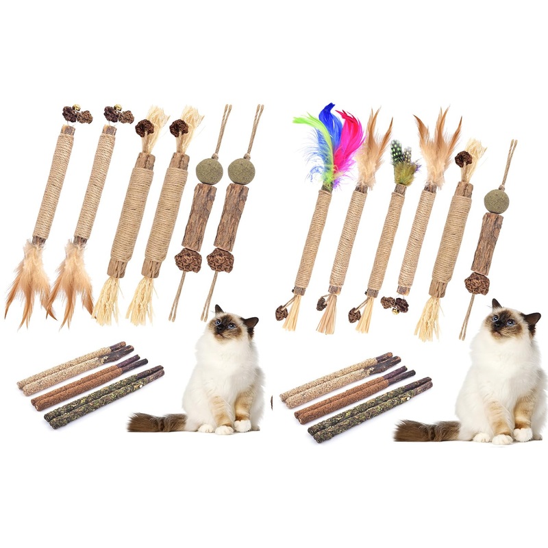 TINDTOP Catnip Chew Toys for Cats, 12 Pack + 12 Pack