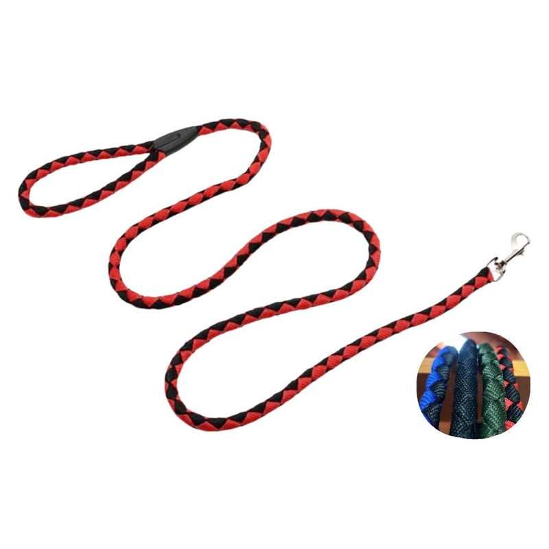 Trilagos – Braided 6 ft Dog Leash – Ultimate Paracord Dog Leashes: Where Style and Fashion Meets Strength and Durability – Perfect for Training, Walking, and Outdoor (red) red
