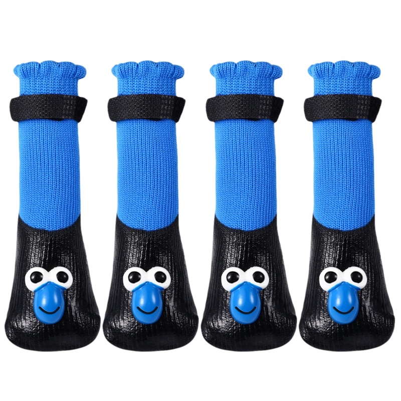 Udebohe Non Slip Waterproof Dog Socks: High Elasticity Knitted Dog Shoes for Hardwood Floor to Prevent Scratching – Warm Pet Paw Protector Snow Winter for Medium Large Dogs L