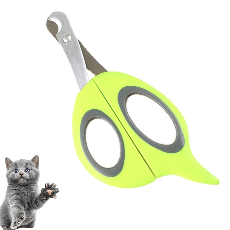vgggrd Claw scissors, cat scissors, professional cat nail clippers, cat nail cutters, claw scissors, fits well in the hand, cat nail clipper for small dogs, puppies (green)