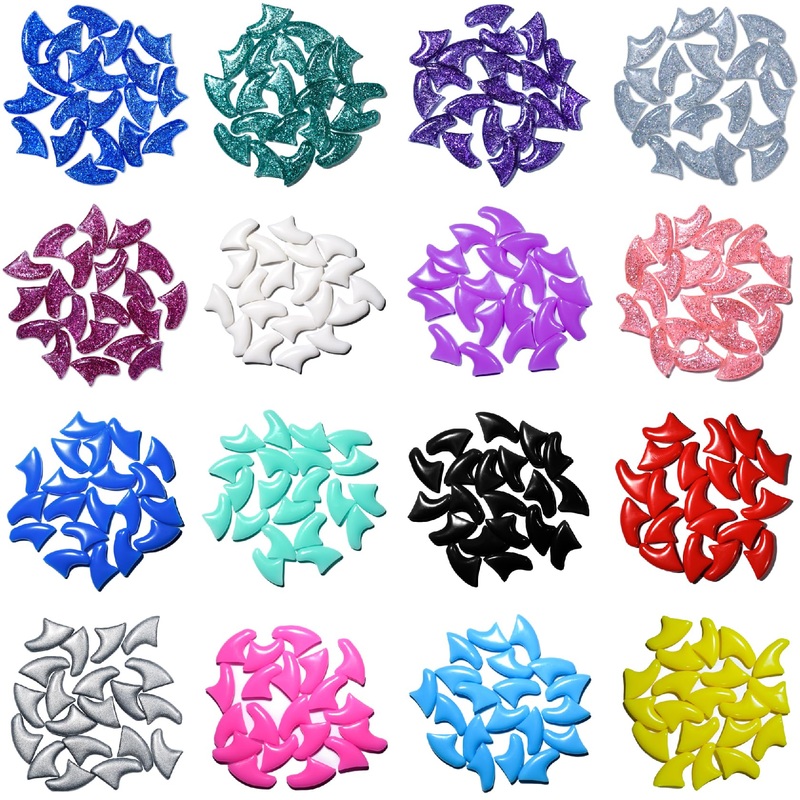 WQGVY 15 Colors / 150 pcs Cat Nail Caps | Cat Claw Covers with Adhesives and Applicators (M) Medium