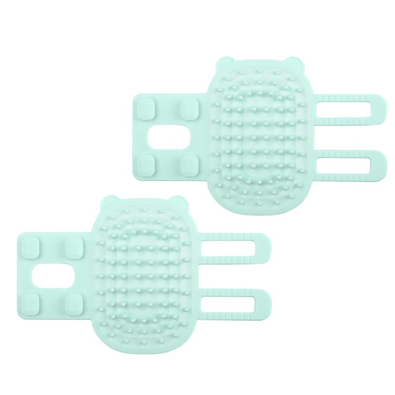 2pcs 2-in-1 Self Cleaning Cat Brush, Pet Tickling Artifact, Silicone Cat Grooming Massage Shedding Brush Adjustable Cat Face Scratchers for Corner Table Legs Climbing Frame Dog Pet Shedding Glove