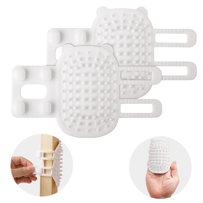 2pcs Self Cleaning Cat Brush, 2-in-1 Tickling Comb Pet Brush Pet Tickling Artifact Cat Grooming Shedding Brush Cat Corner Scartcher for Short/Long Hair Cats (White)