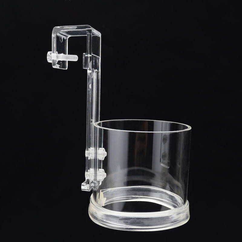 Clear Acrylic Betta Feeding Ring, with Hook Fish Feeder, Aquarium Tank Accessories for Small Goldfish and Turtle, Prevent Fish Food from Spreading