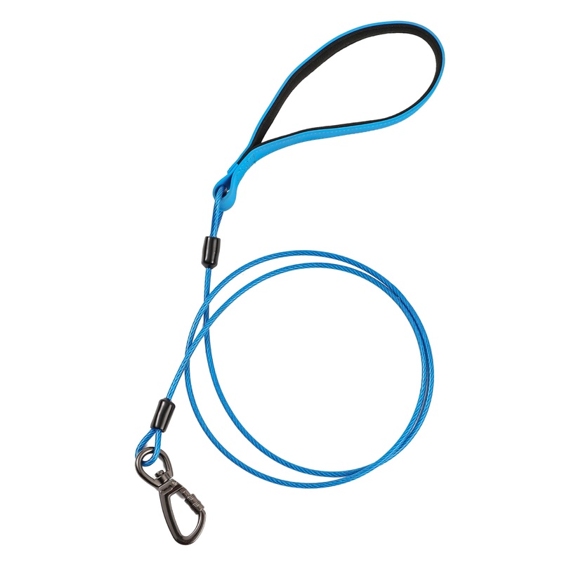 Dog Leash,4/6 FT Dog Leash,Chew Proof Metal Cable for Large Dog and Puppy Teething,Leash with Padded Handle,Blue Dog Leash Heavy Duty for Small Medium Large Dogs 6FT Blue