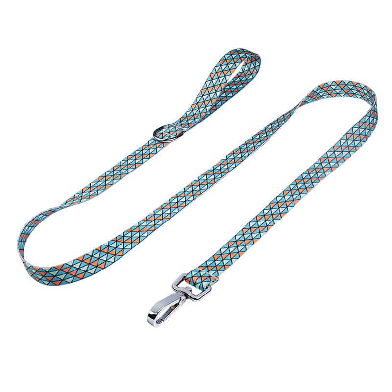 Dog Leash, Soft Breathable Nylon Dog Collar with Heavy Duty Quick Metal Clasp for Small Medium Large Dogs (S (Long 59″, Width 0.6), Blue) S (Long 59″, Width 0.6)