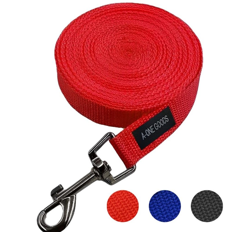 Dog Training Leash 50ft, 30ft, 20ft, and 15ft Long Leads, for Dog Training | Extra Long Line Dog Leash with Handle Great for Puppies & Dogs Training |Dog Leash| Nylon Durable Traction Rope Red