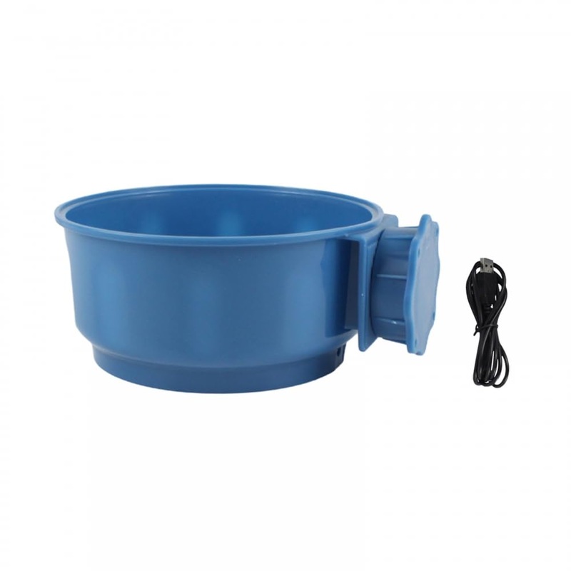 Heated Water Bowl, 10W Thermal Dog Bowl Prevent Freezing Dish Bowl for Small Dog Cat Squirrel Chicken Duck Parrot (600ML/20.5Oz)