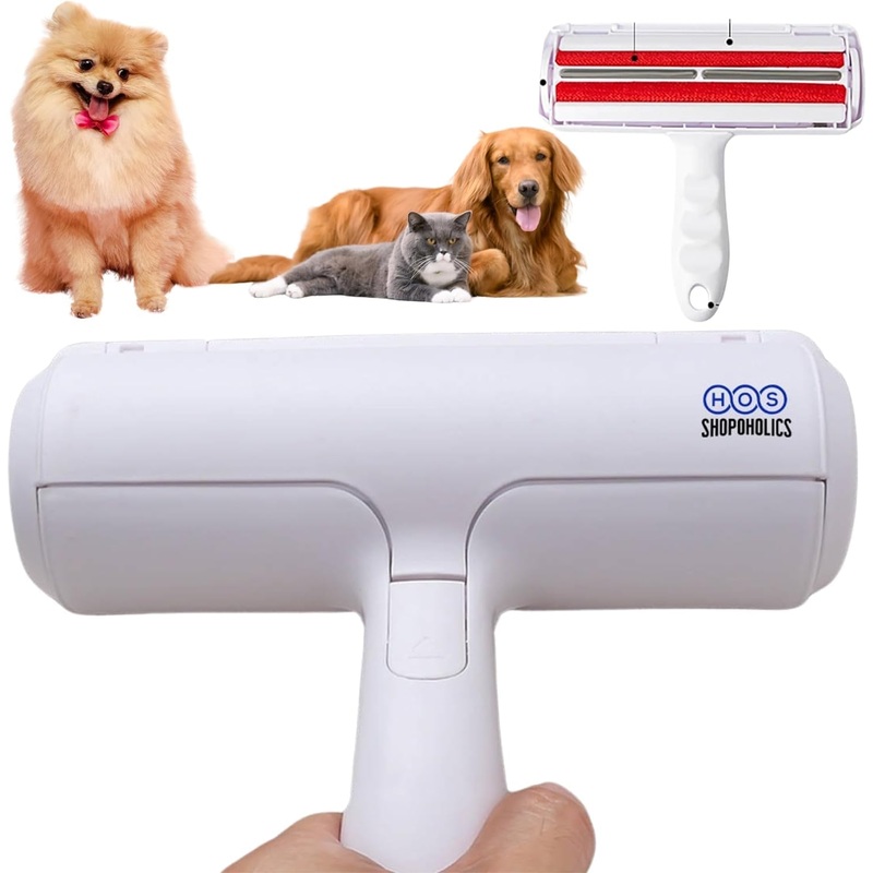HOS Ultimate Pet Hair Removal Tool – Reusable Lint Roller & Remover – Top Dog Accessories for Clothes – Lint Remover for Clothes – Pet Hair Remover – Cat and Dog Hair Remover – Fur Removal Tool
