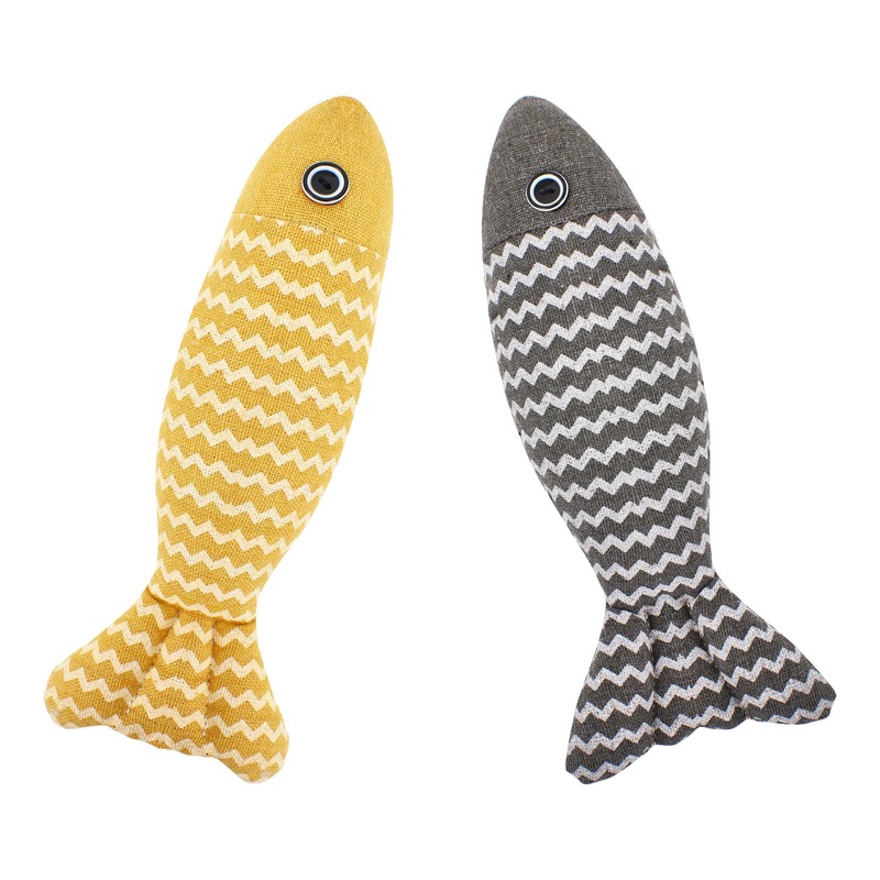 MAOZHUREN 2 Pcs Catnip Toys Fish, Cat Toys Self Play, Cat Toys for Indoor Cats and Kitten, Catnip Cat Toy, Pet Safe